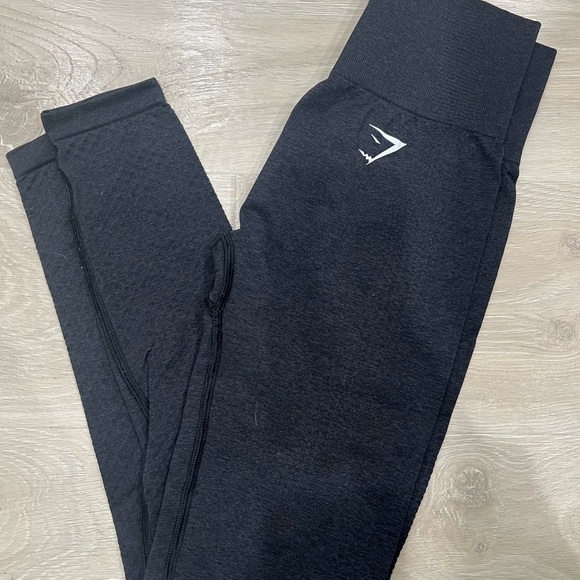 Gymshark Vital Seamless Black Marl Leggings - Picture 4 of 6
